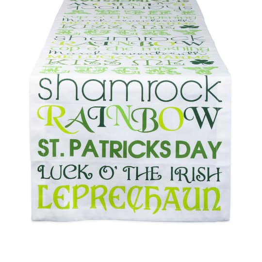 DII&#xAE; 72&#x22; St Patrick&#x27;s Day Print Table Runner